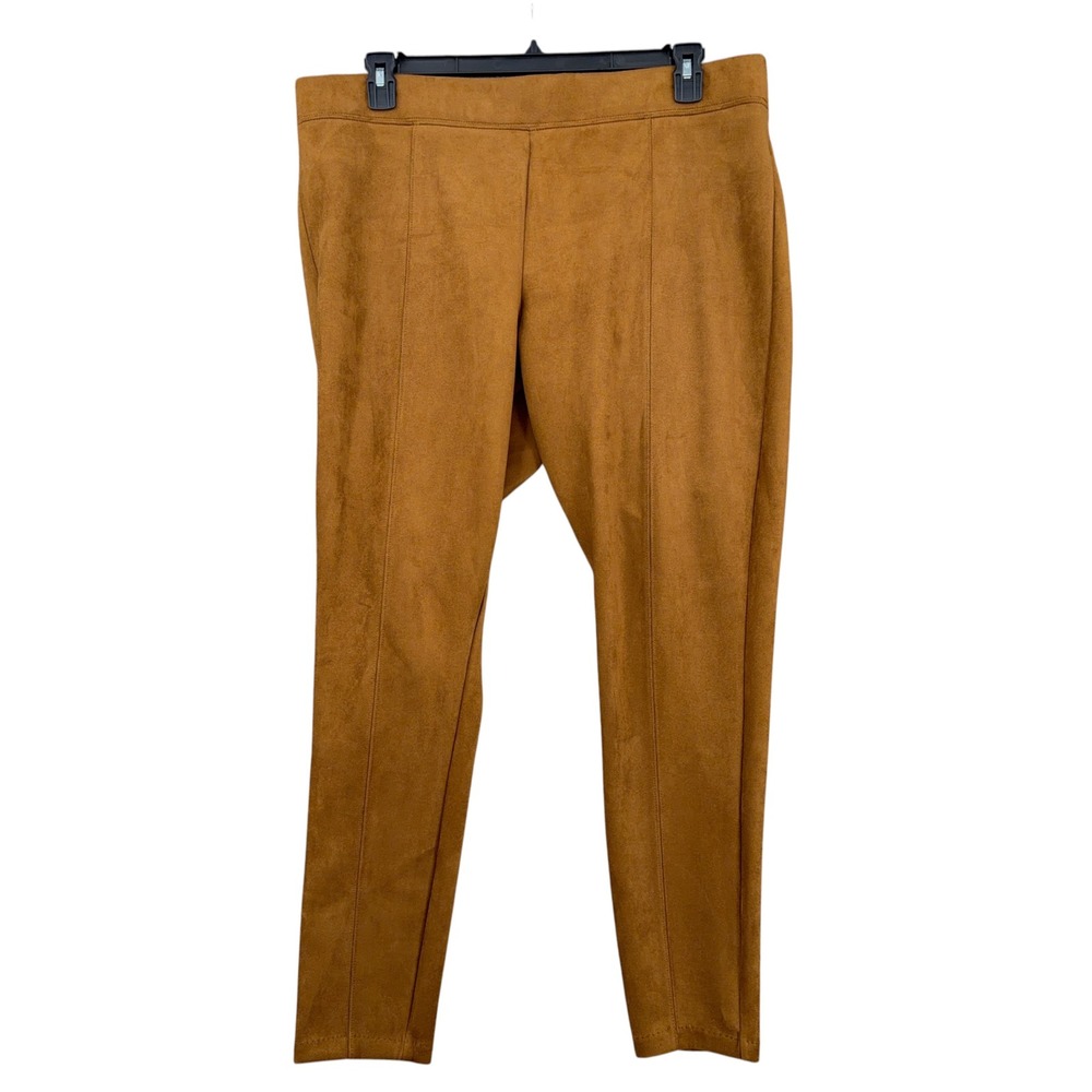 Old Navy Stevie Faux Suede Pants Women XL Polyester Spandex Brown
